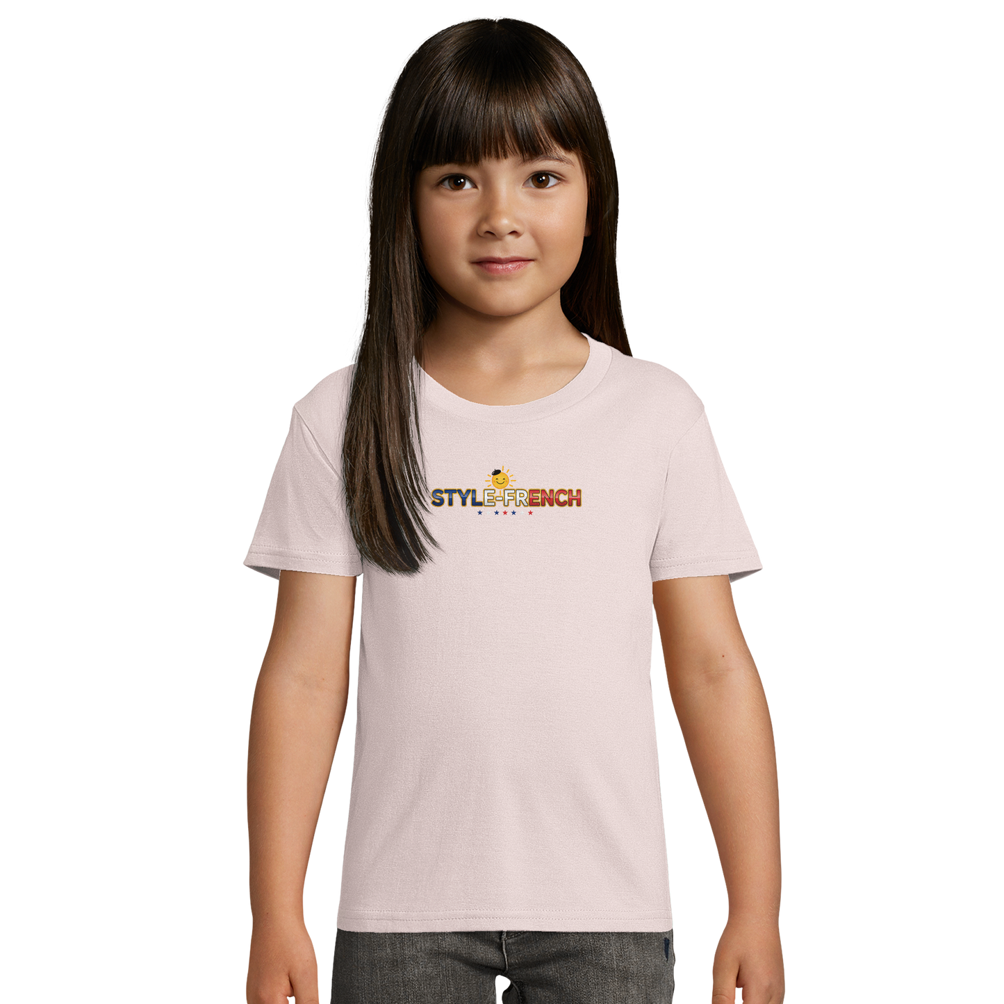 T-Shirt Mädchen French Style die kleine Französin, die groß träumt bio tailliert | SOL'S Pioneer Kids 03578