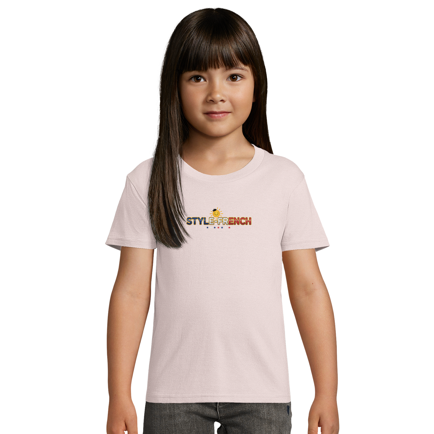 T-Shirt Stil "Französisches Mädchen mit großem Herzen" Bio-Slim-Fit | SOL'S Pioneer Kids 03578