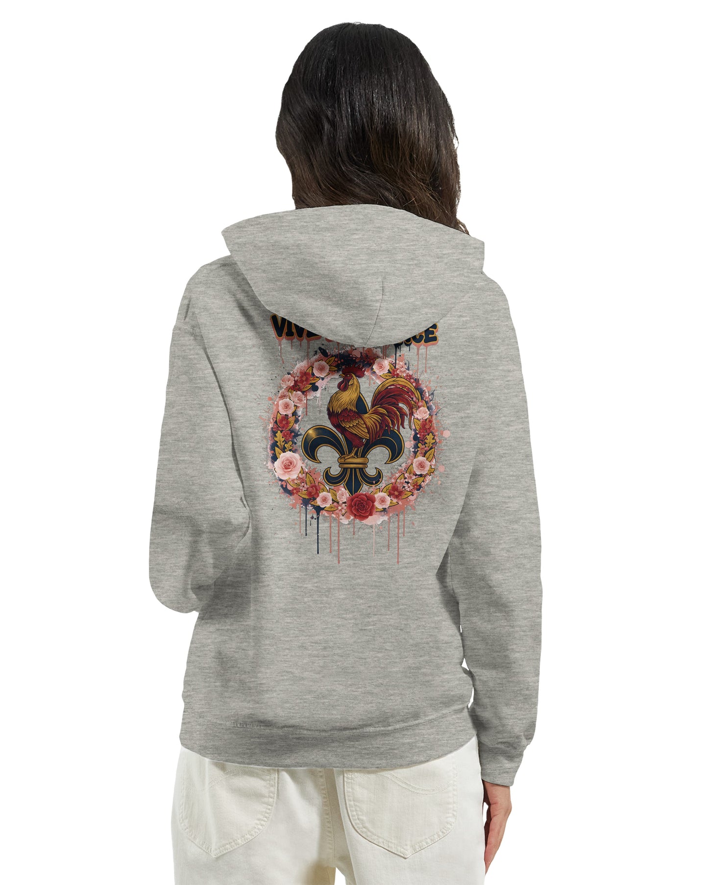 Kapuzenpullover Es lebe Frankreich klassischer Stil für Damen | Gildan® 18500