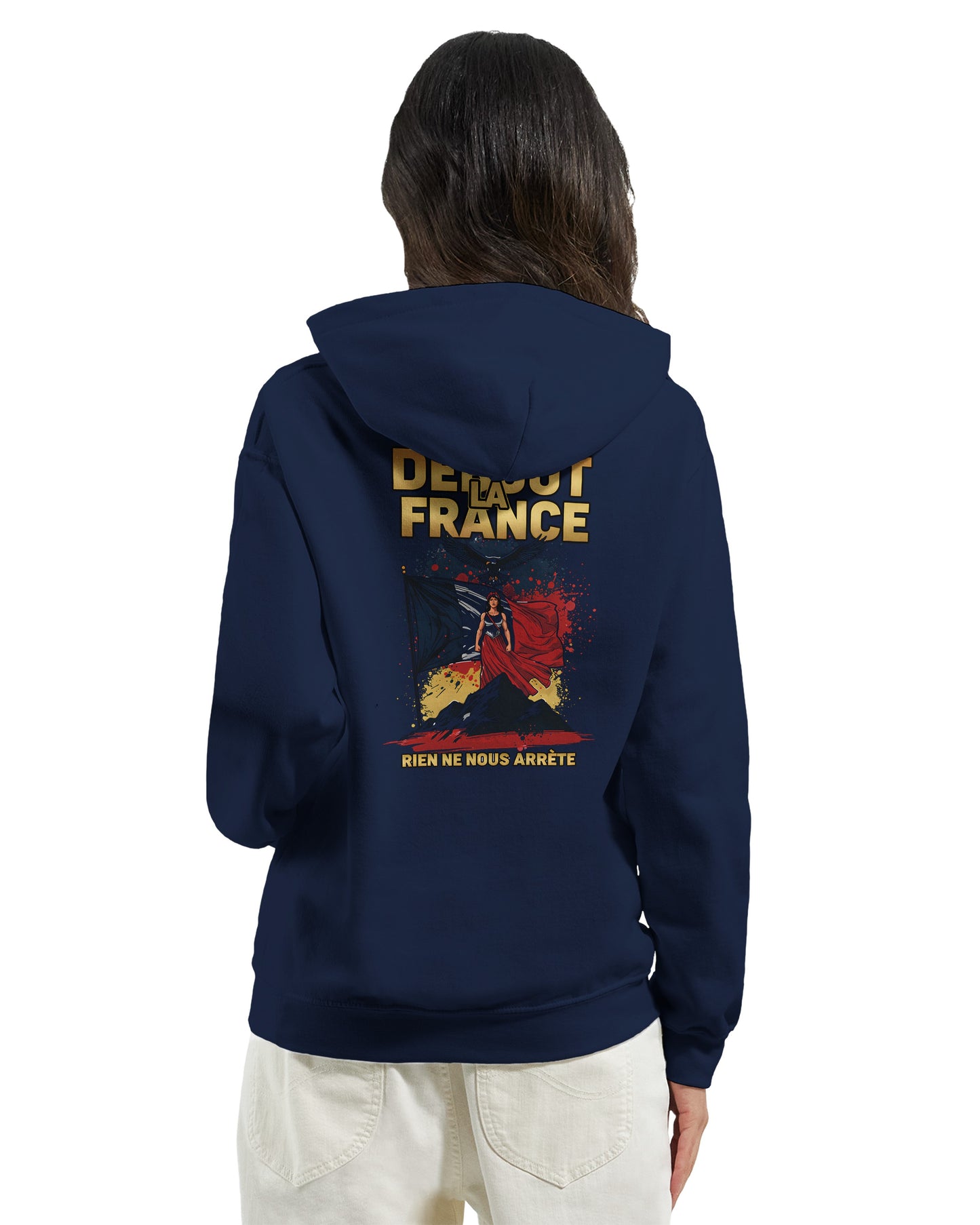 Damen Hoodie Steh auf Frankreich klassisch | Gildan® 18500