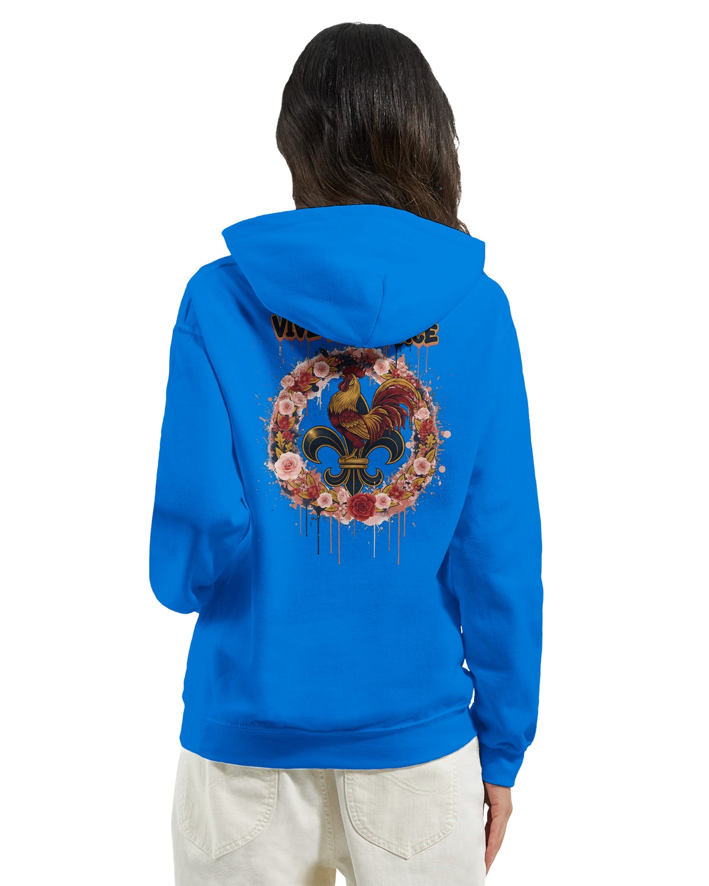 Kapuzenpullover Es lebe Frankreich klassischer Stil für Damen | Gildan® 18500