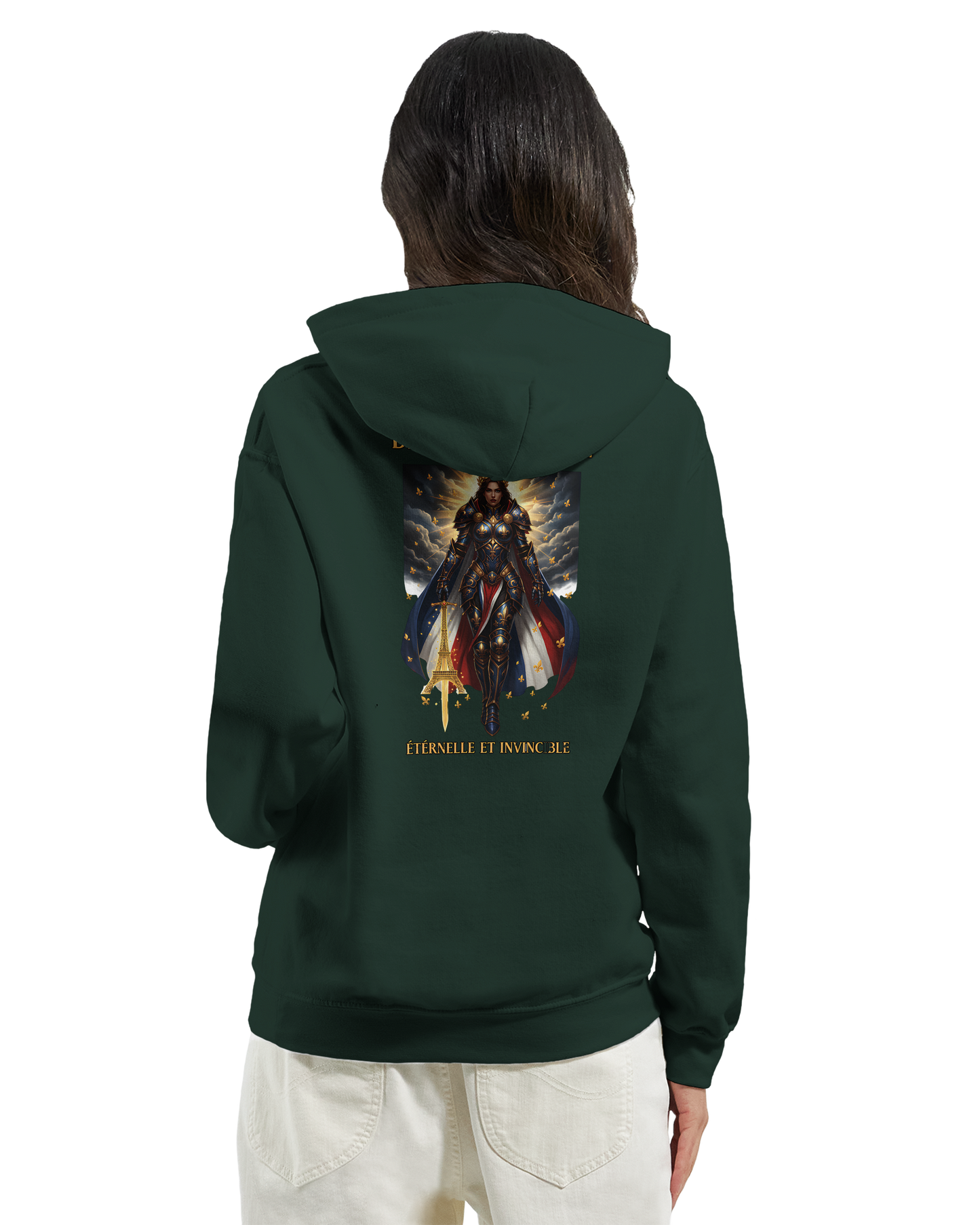 Damen-Kapuzenpullover „French Goddess“ im klassischen French-Stil | Gildan® 18500