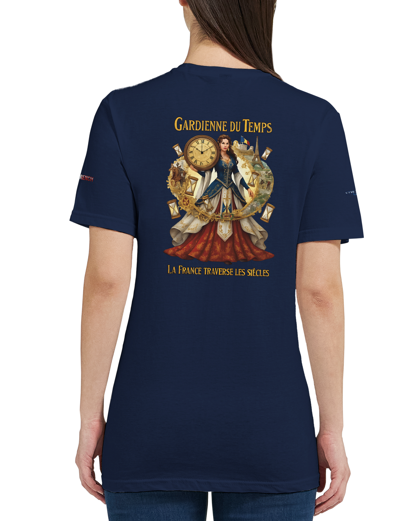 T-Shirt Femme Gardienne du Temps – Coton Premium Coupe Semi-Ajustée