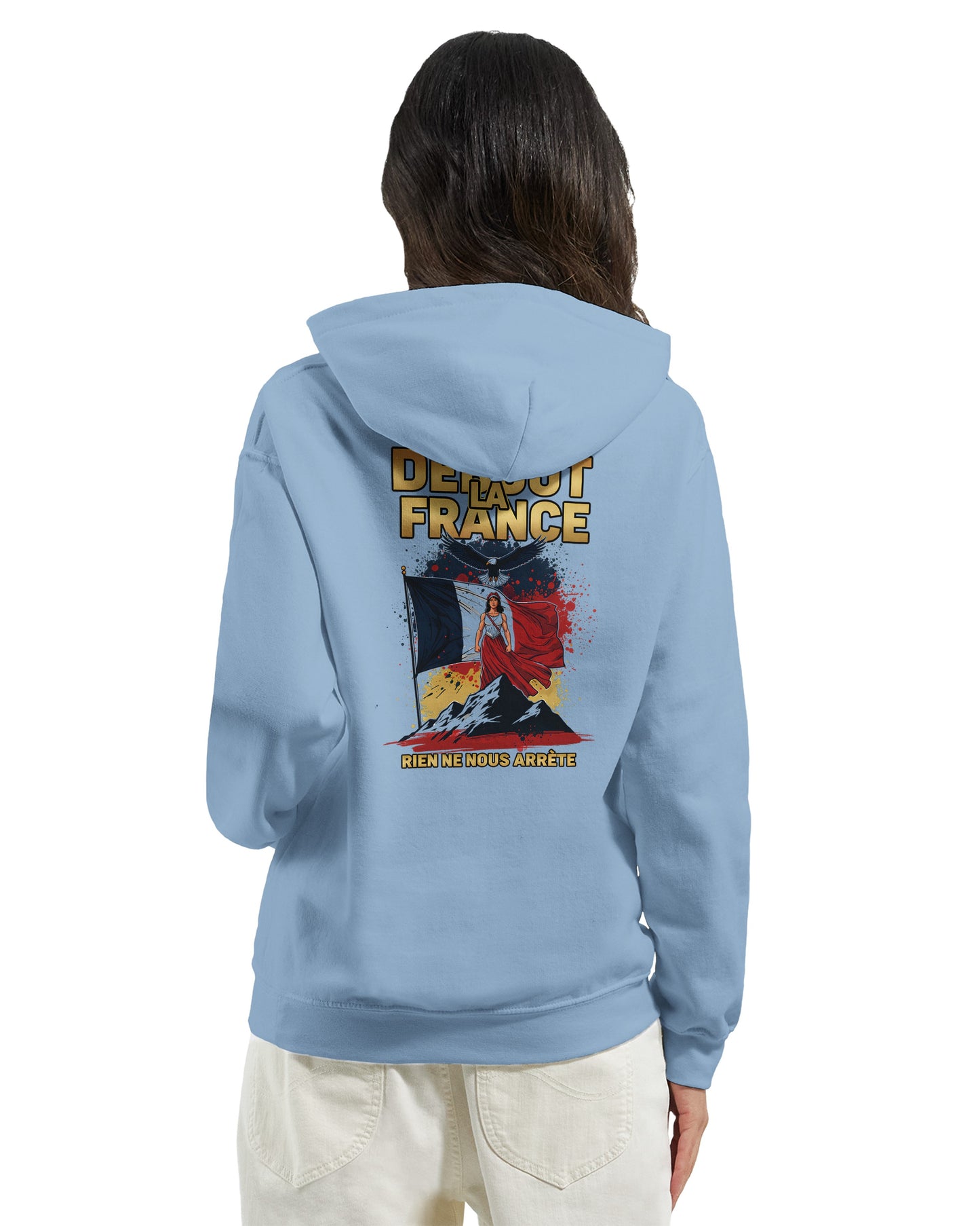 Damen Hoodie Steh auf Frankreich klassisch | Gildan® 18500