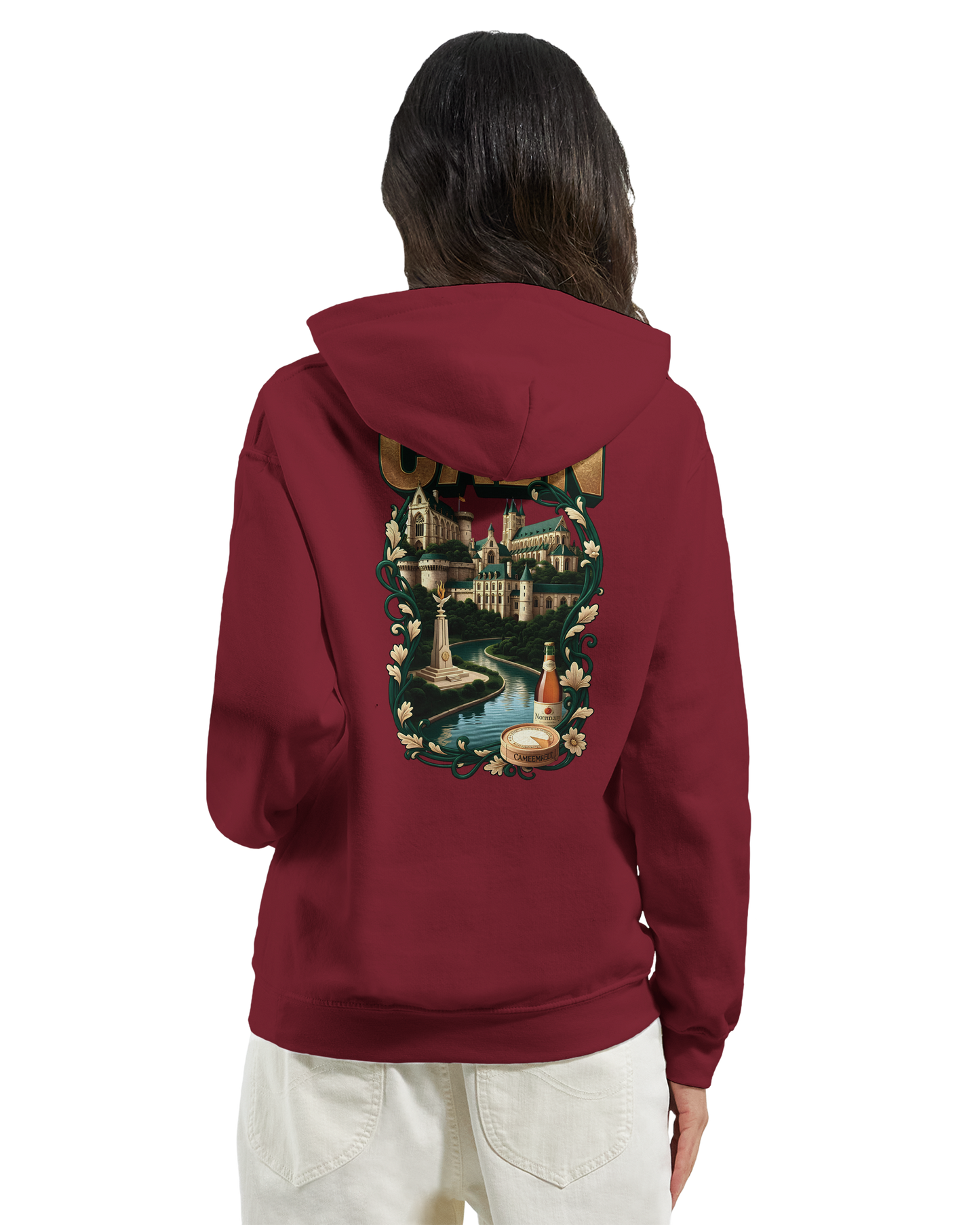Kapuzenpullover "Caen, Stadt Frankreichs" Unisex Klassiker | Gildan® 18500