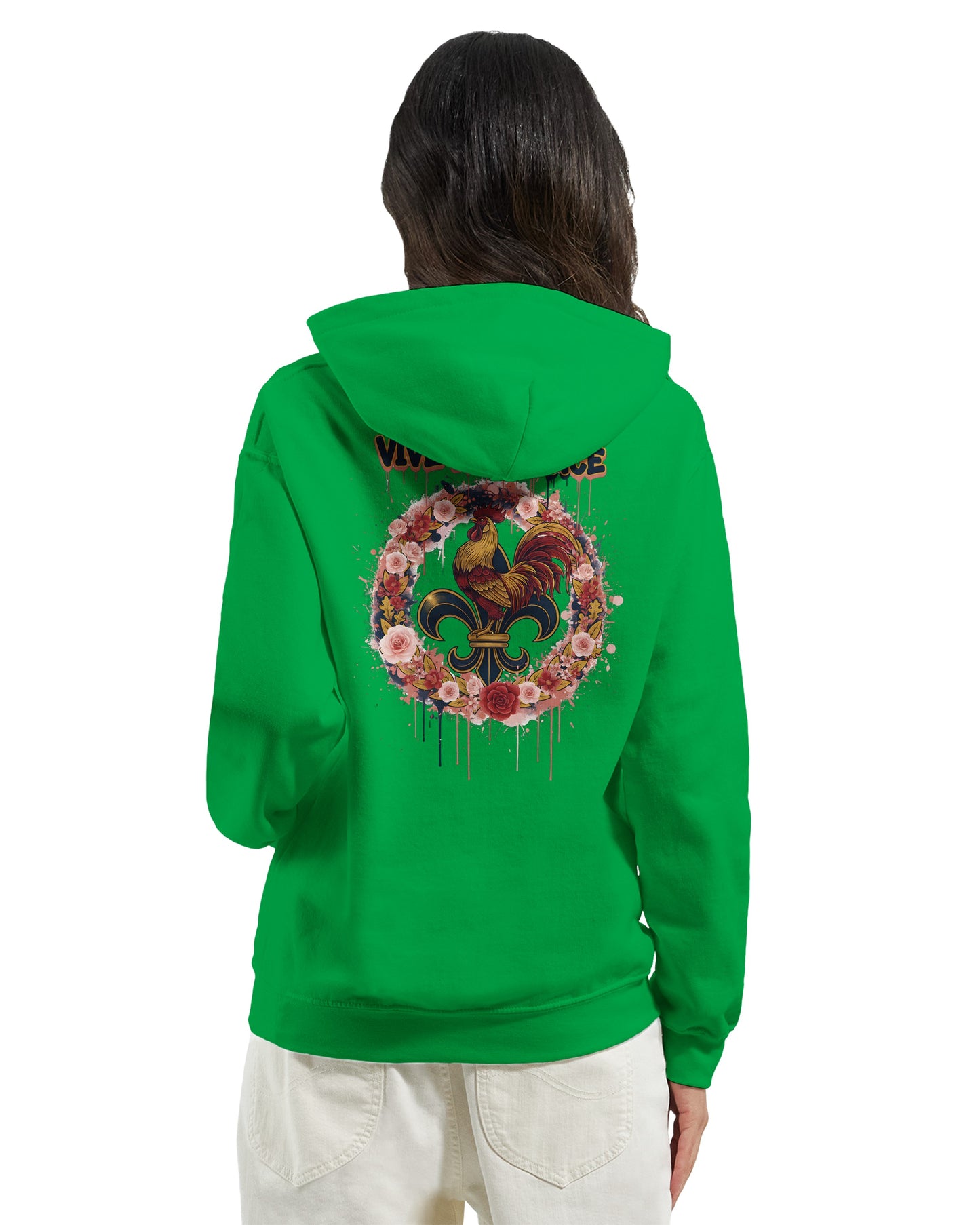Kapuzenpullover Es lebe Frankreich klassischer Stil für Damen | Gildan® 18500