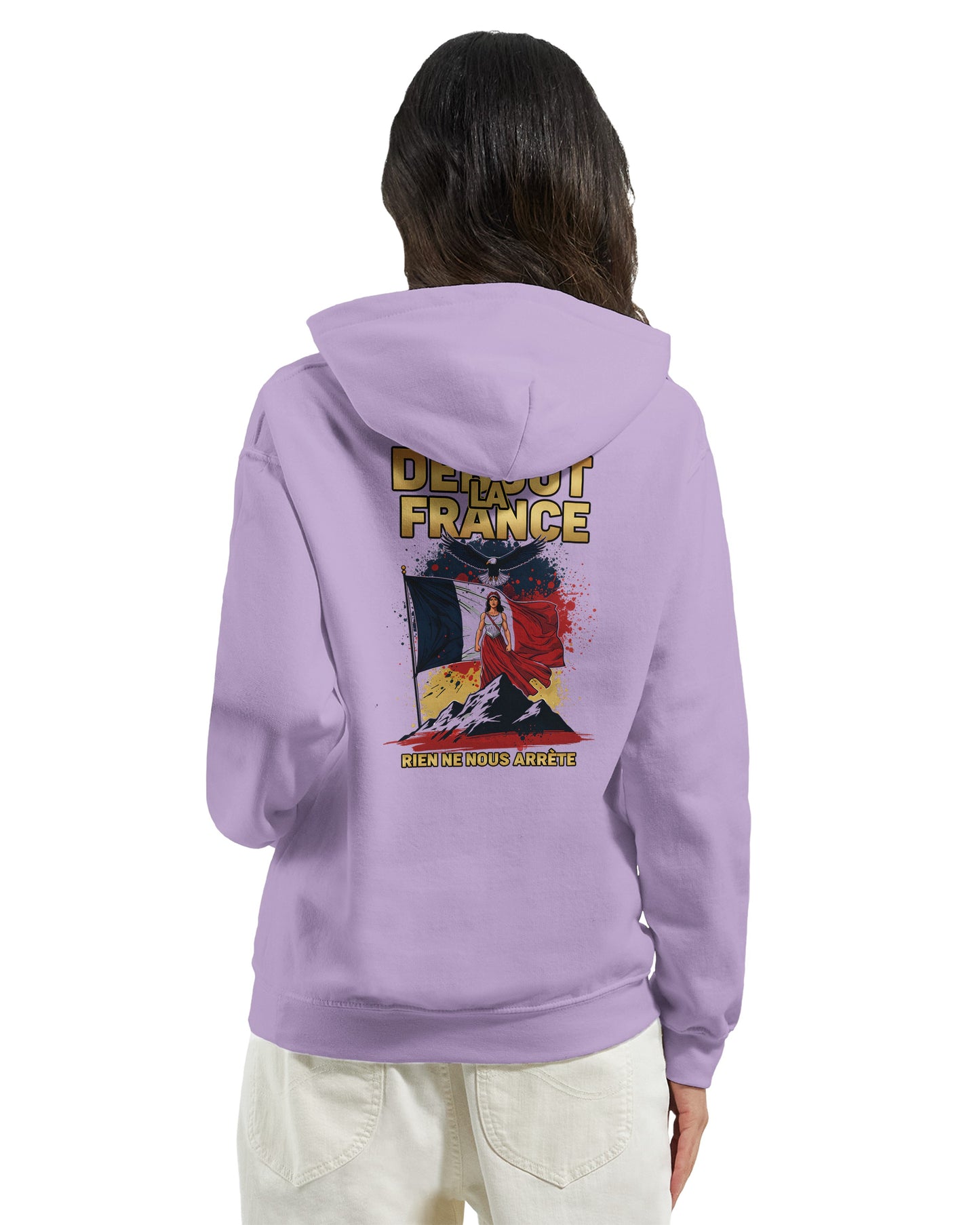 Damen Hoodie Steh auf Frankreich klassisch | Gildan® 18500