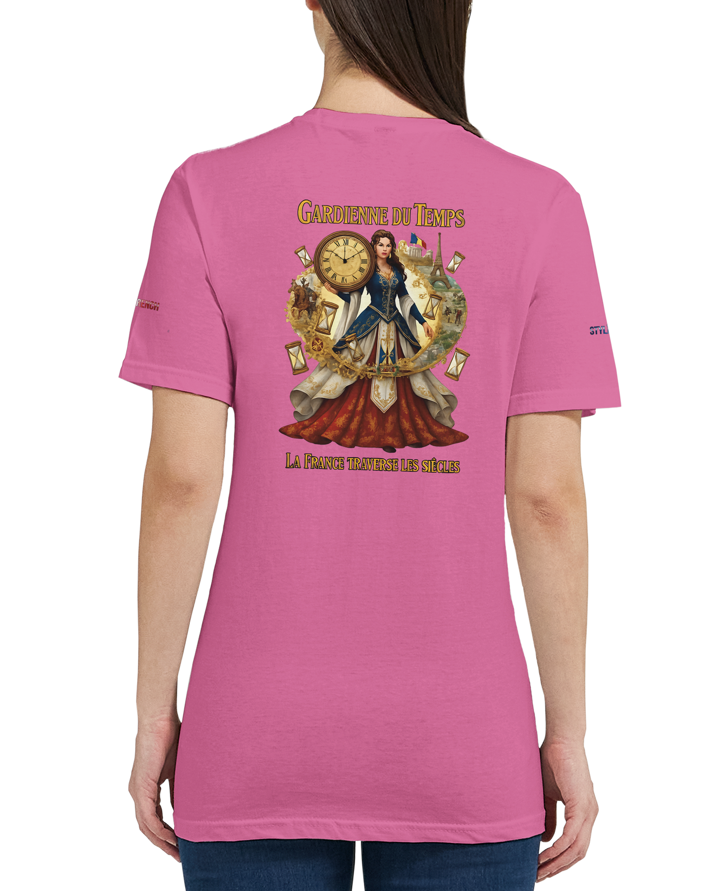 T-Shirt Femme Gardienne du Temps – Coton Premium Coupe Semi-Ajustée