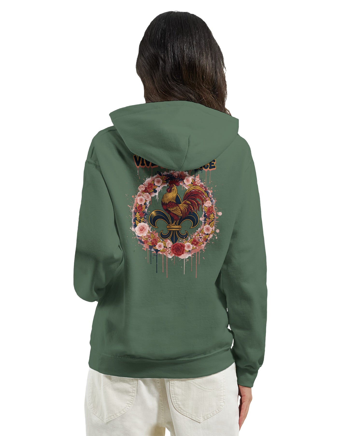 Kapuzenpullover Es lebe Frankreich klassischer Stil für Damen | Gildan® 18500