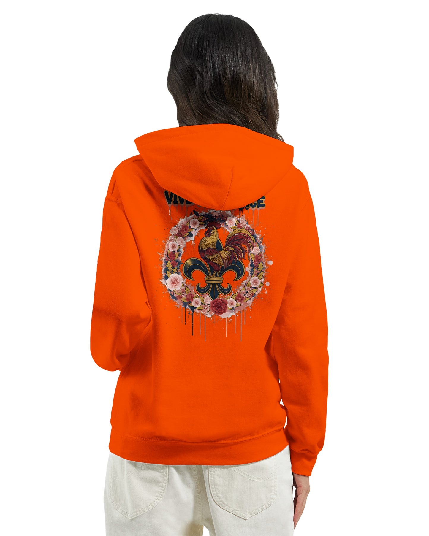 Kapuzenpullover Es lebe Frankreich klassischer Stil für Damen | Gildan® 18500