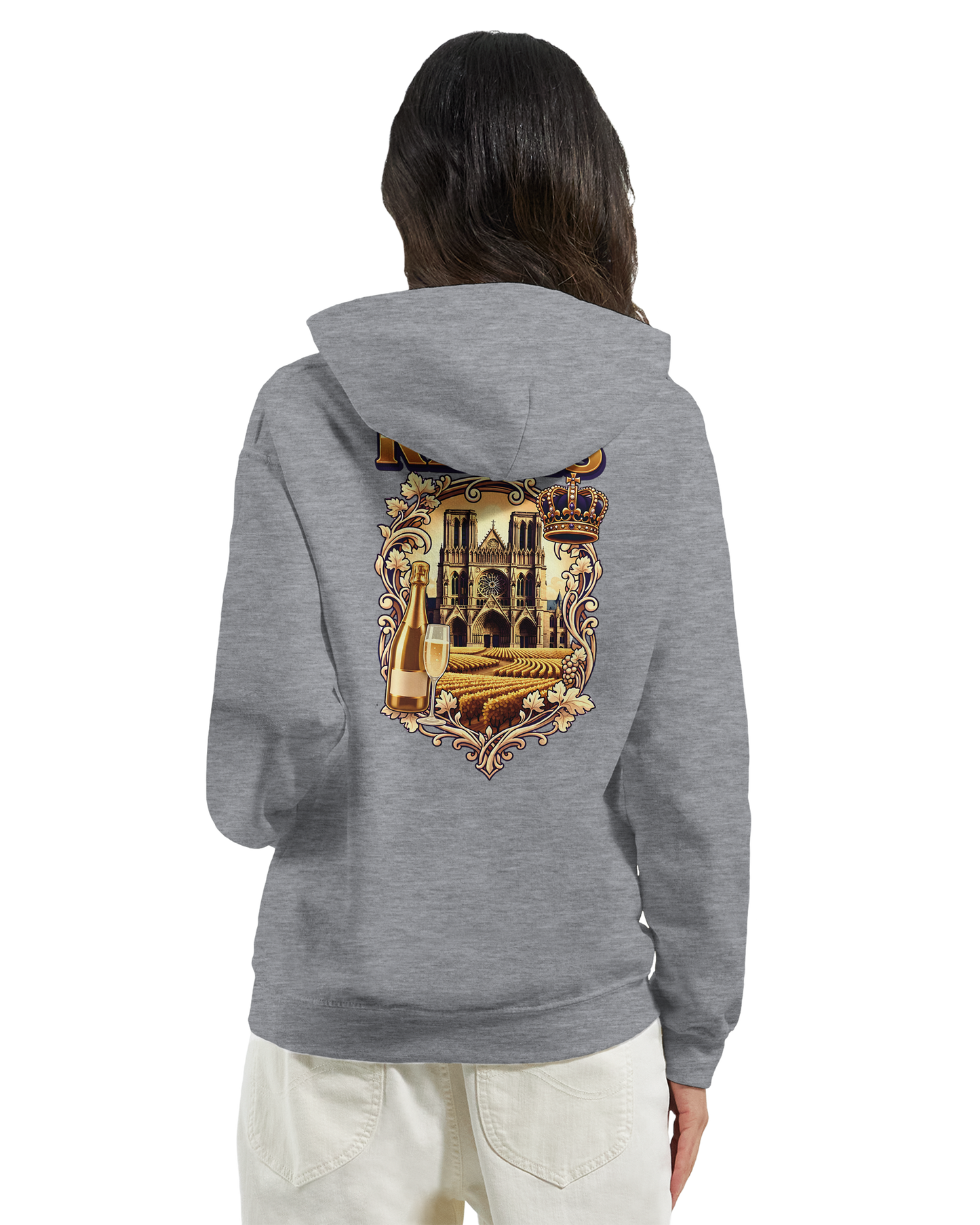 Sweat à capuche Reims – Hoodie unisexe classique style ville de France