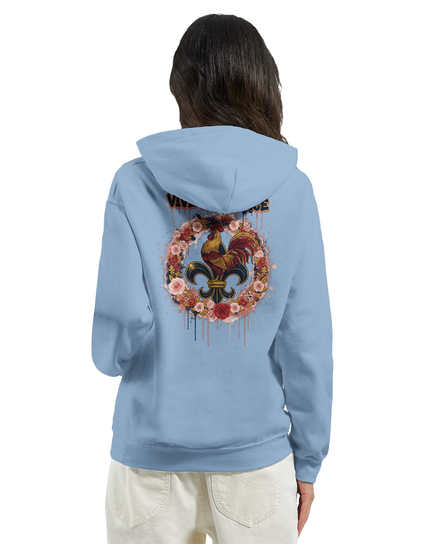 Kapuzenpullover Es lebe Frankreich klassischer Stil für Damen | Gildan® 18500
