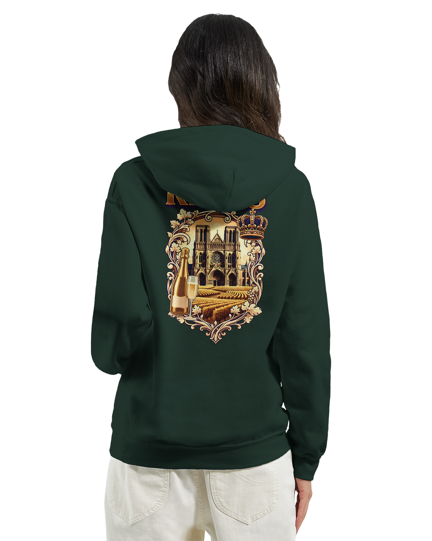 Sweat à capuche Reims – Hoodie unisexe classique style ville de France