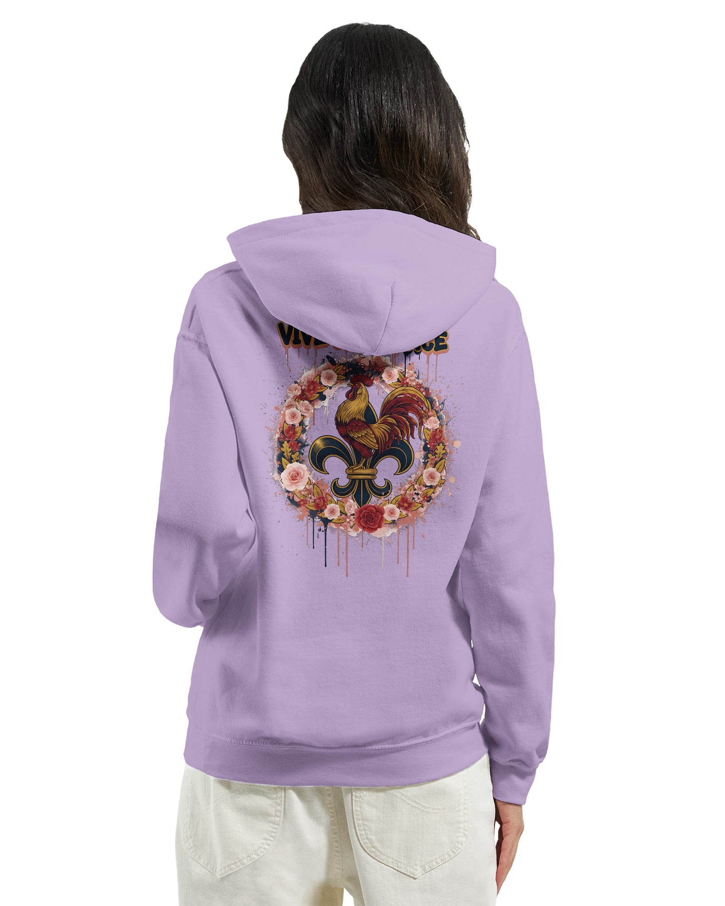 Kapuzenpullover Es lebe Frankreich klassischer Stil für Damen | Gildan® 18500