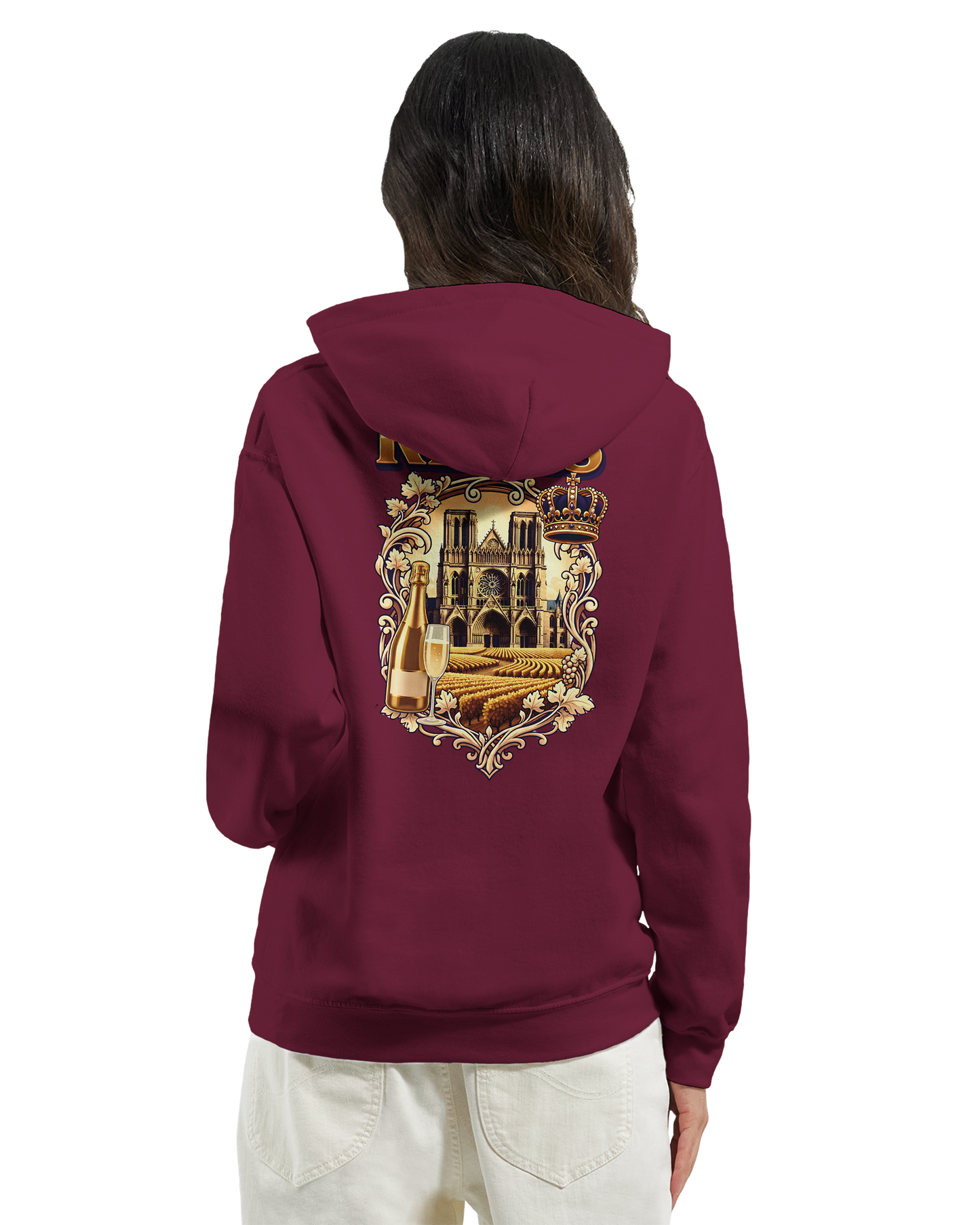 Sweat à capuche Reims – Hoodie unisexe classique style ville de France