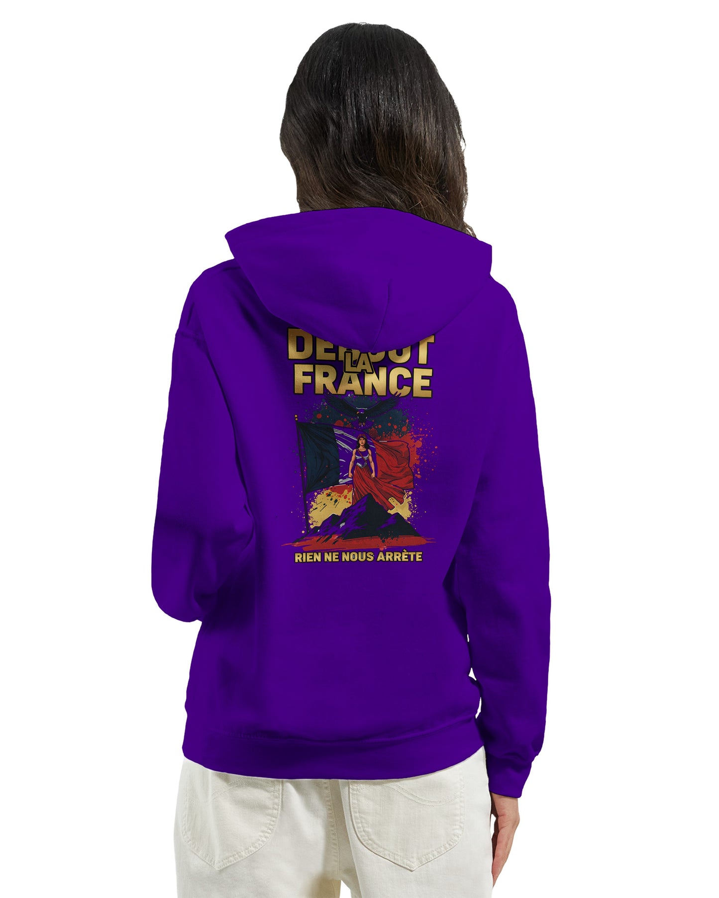 Damen Hoodie Steh auf Frankreich klassisch | Gildan® 18500