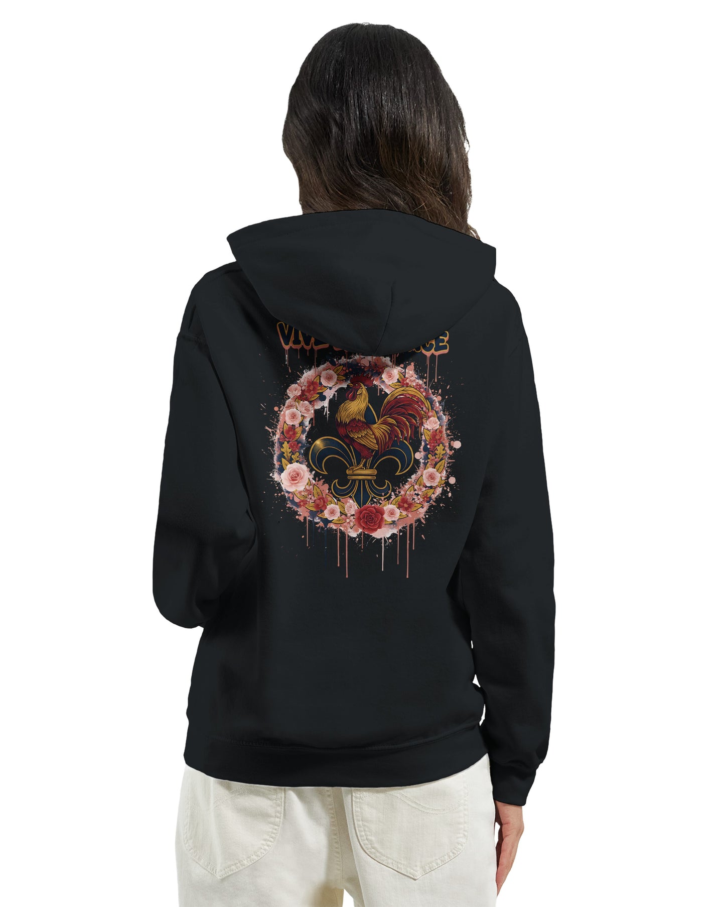 Kapuzenpullover Es lebe Frankreich klassischer Stil für Damen | Gildan® 18500