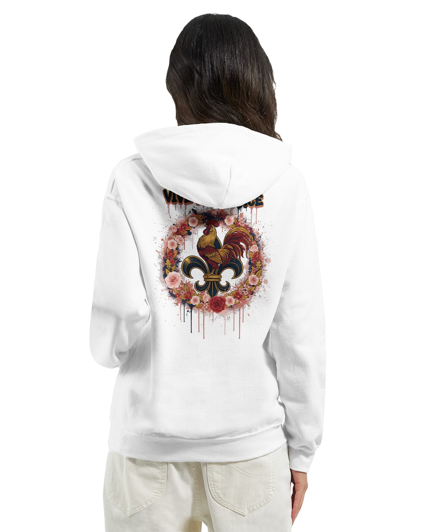 Kapuzenpullover Es lebe Frankreich klassischer Stil für Damen | Gildan® 18500