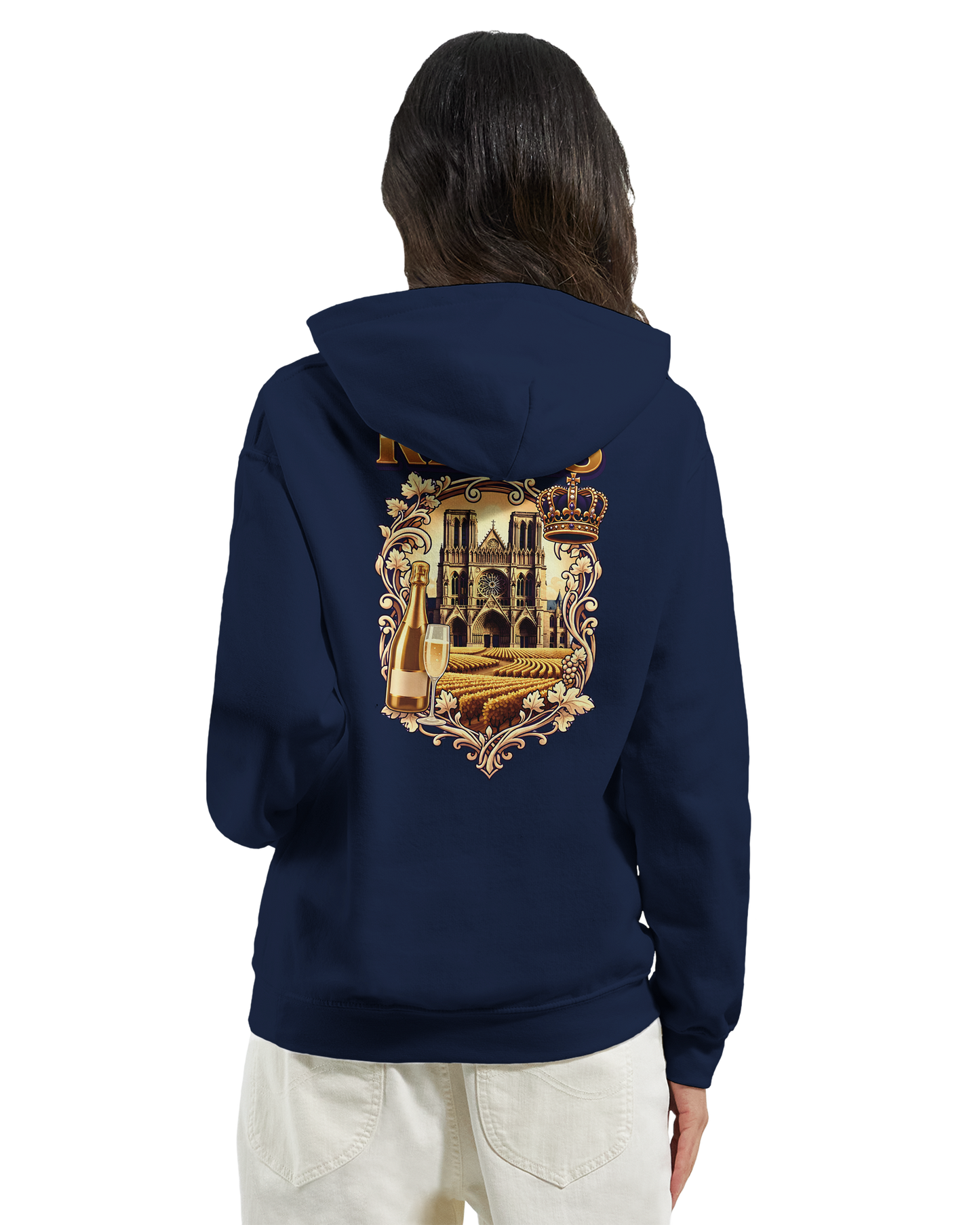 Sweat à capuche Reims – Hoodie unisexe classique style ville de France