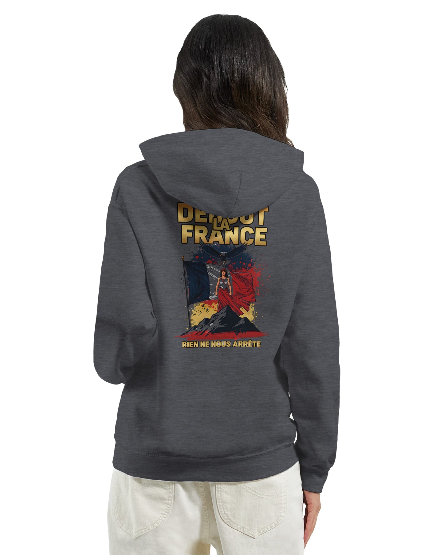 Damen Hoodie Steh auf Frankreich klassisch | Gildan® 18500