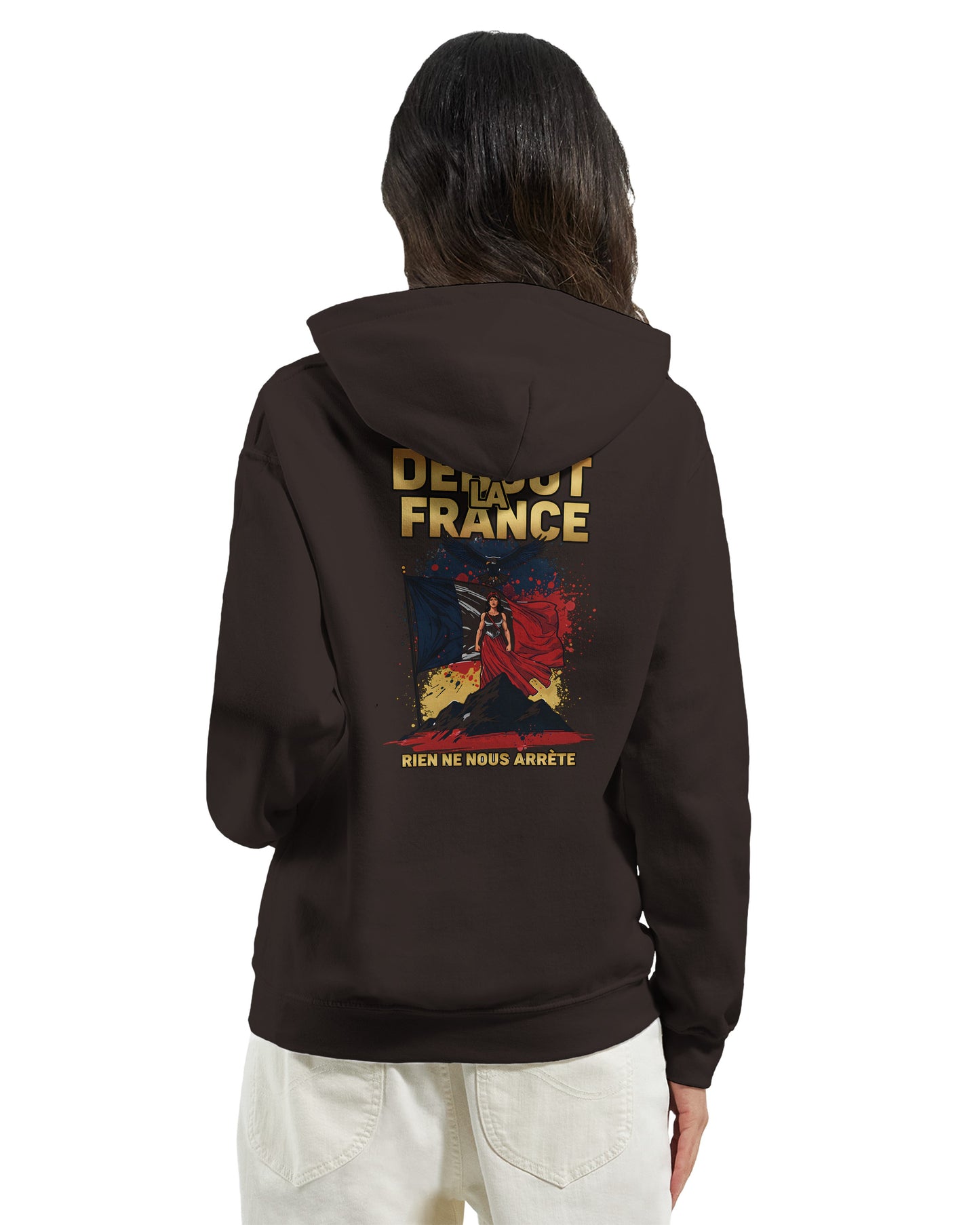 Damen Hoodie Steh auf Frankreich klassisch | Gildan® 18500