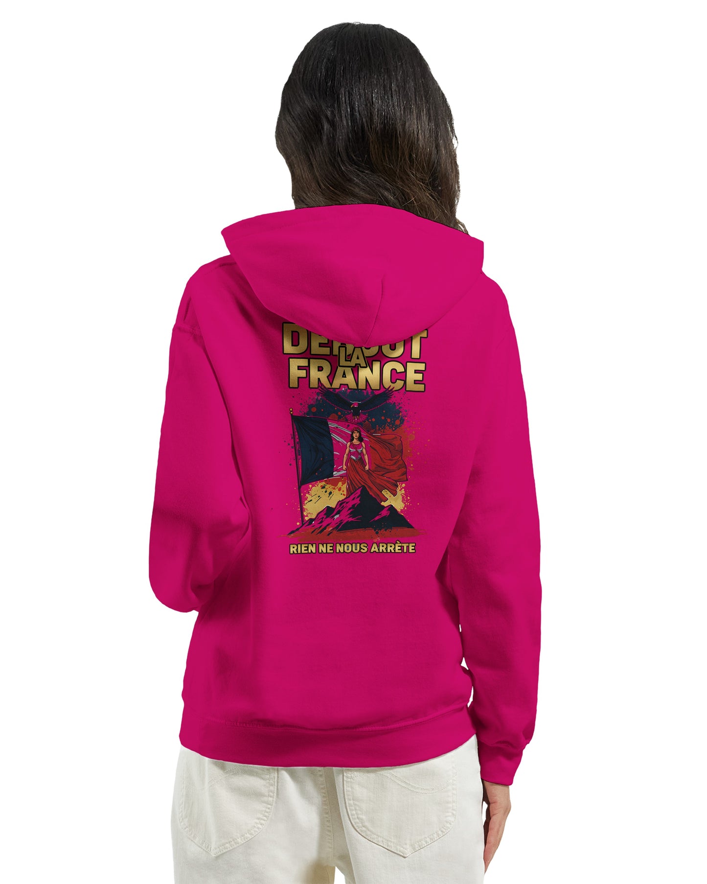 Damen Hoodie Steh auf Frankreich klassisch | Gildan® 18500