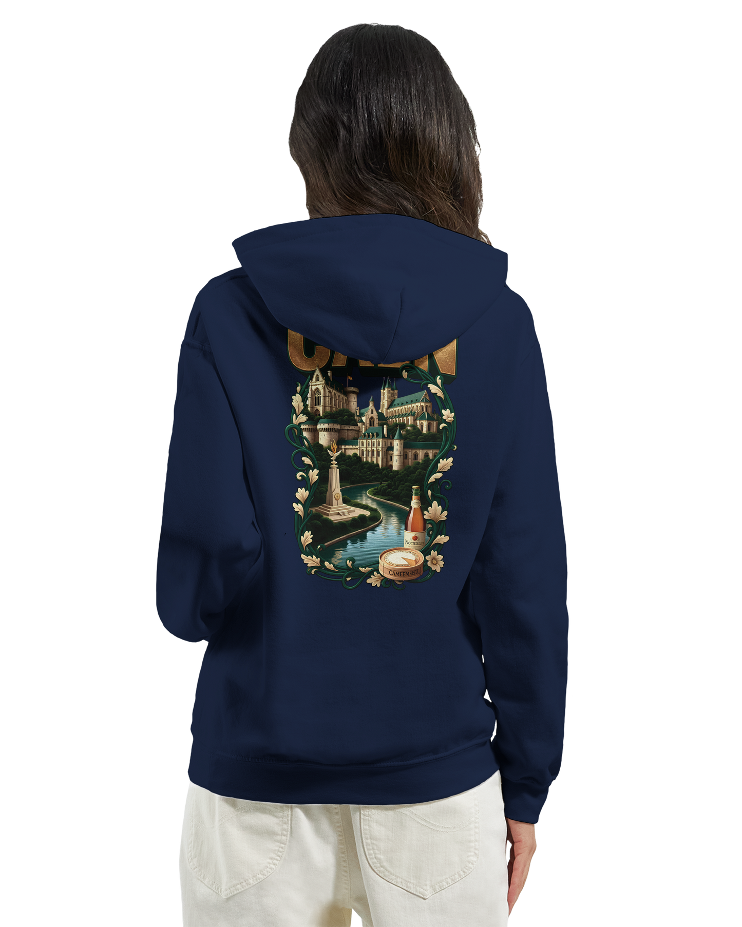 Kapuzenpullover "Caen, Stadt Frankreichs" Unisex Klassiker | Gildan® 18500