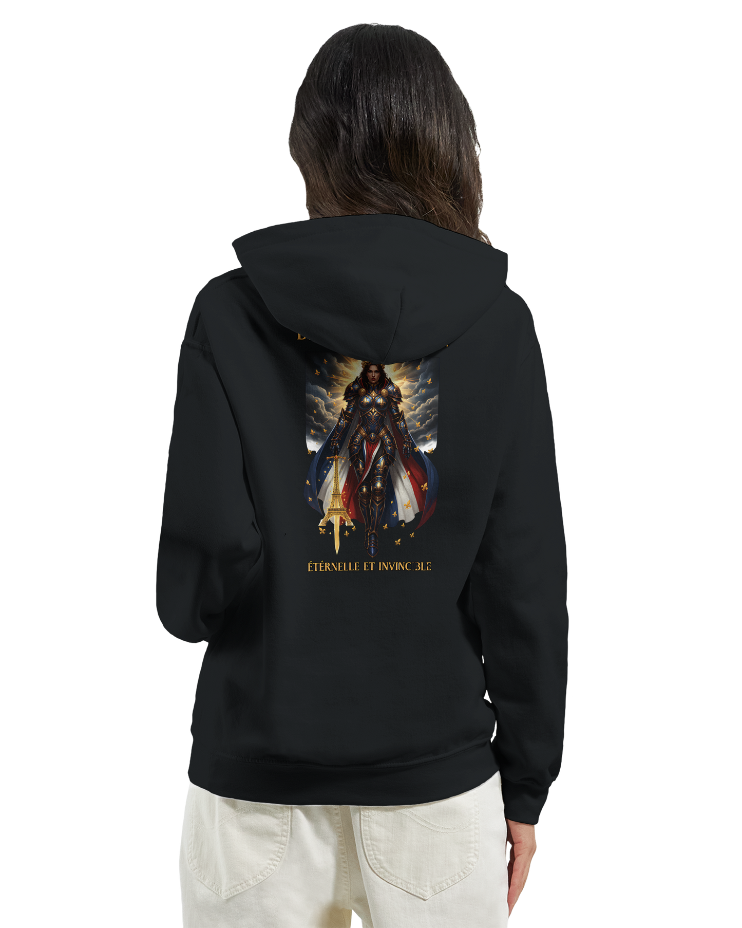 Damen-Kapuzenpullover „French Goddess“ im klassischen French-Stil | Gildan® 18500