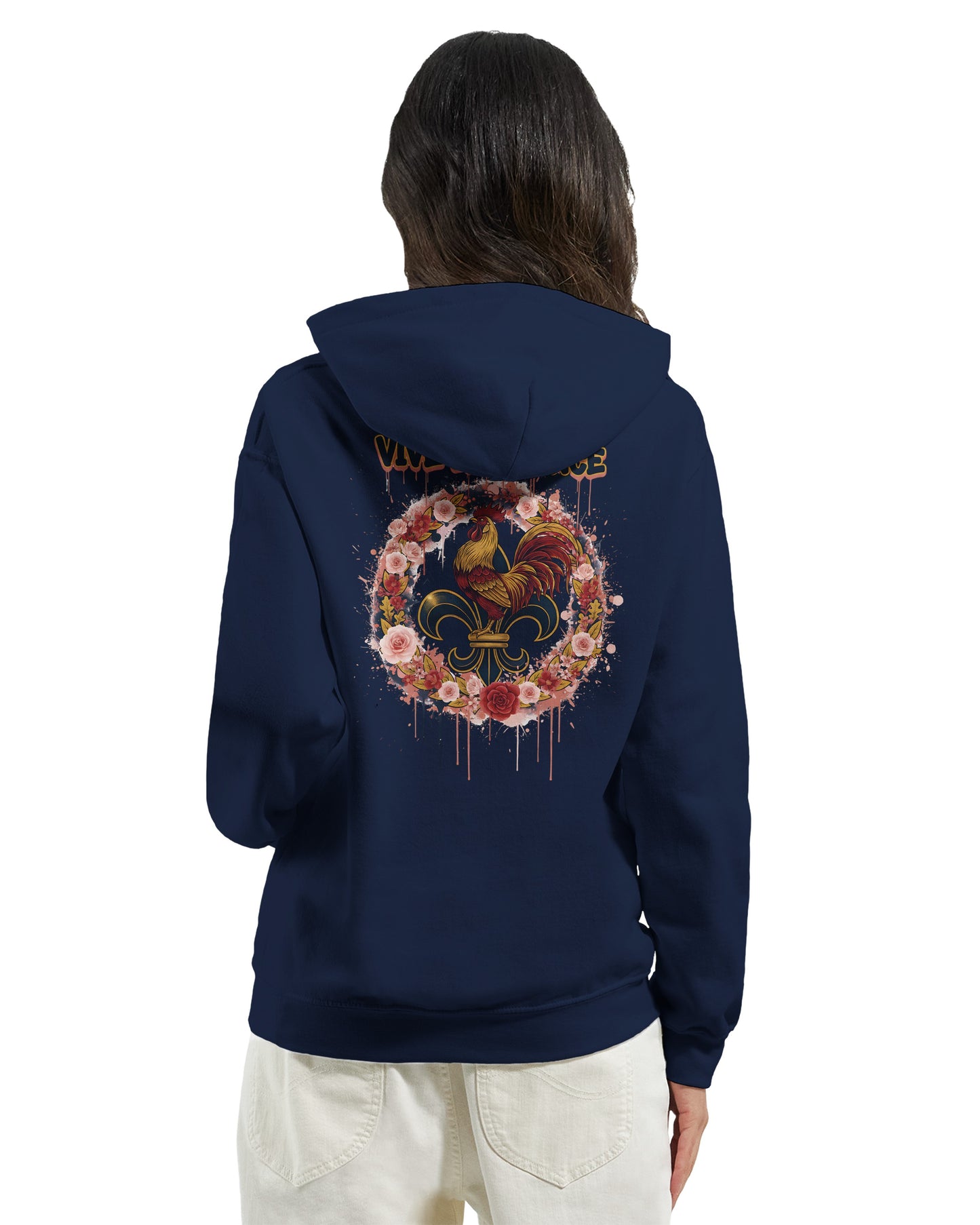 Kapuzenpullover Es lebe Frankreich klassischer Stil für Damen | Gildan® 18500