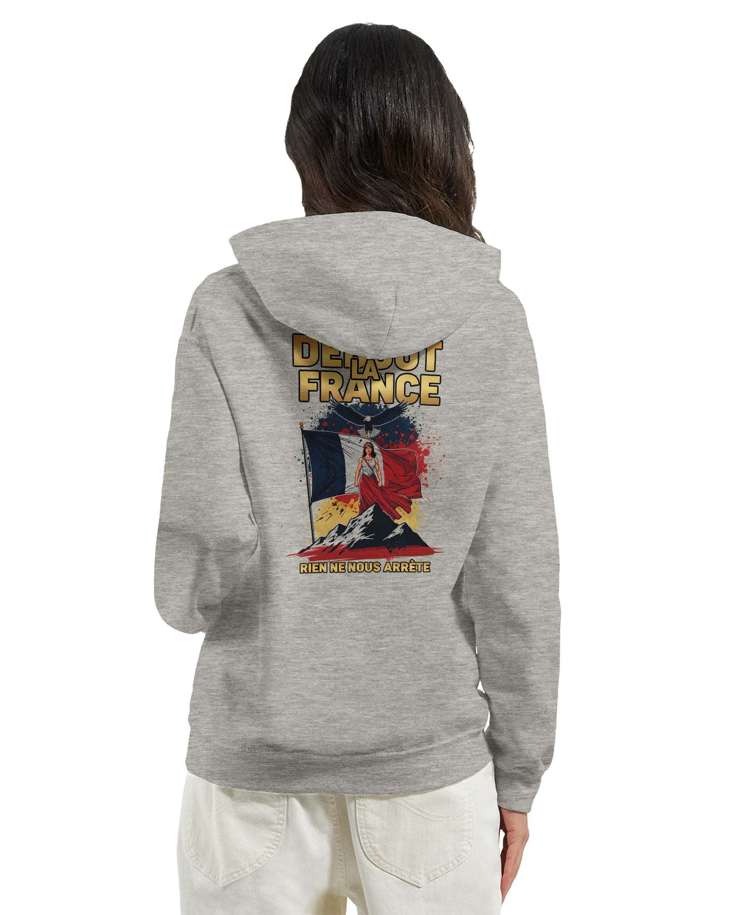 Damen Hoodie Steh auf Frankreich klassisch | Gildan® 18500