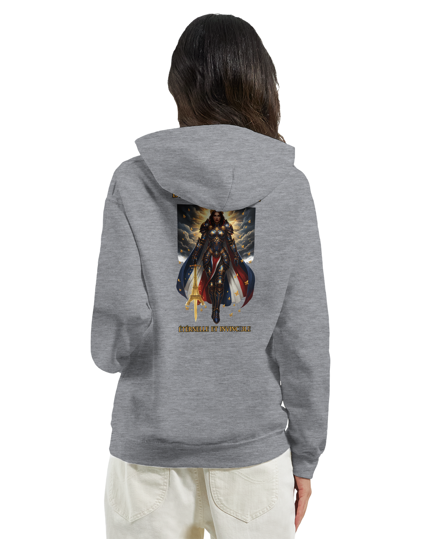 Damen-Kapuzenpullover „French Goddess“ im klassischen French-Stil | Gildan® 18500