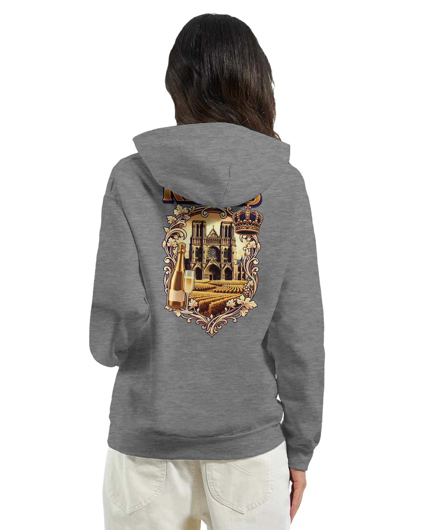 Sweat à capuche Reims – Hoodie unisexe classique style ville de France