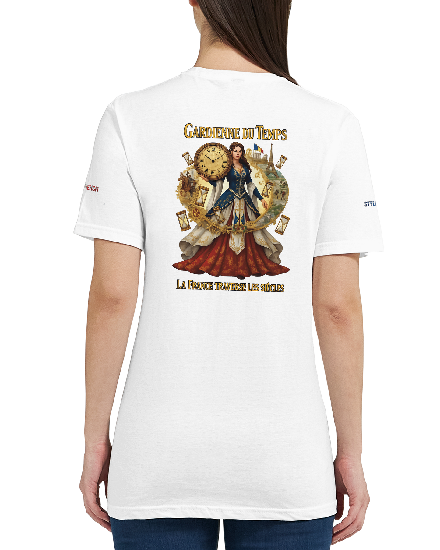 T-Shirt Femme Gardienne du Temps – Coton Premium Coupe Semi-Ajustée
