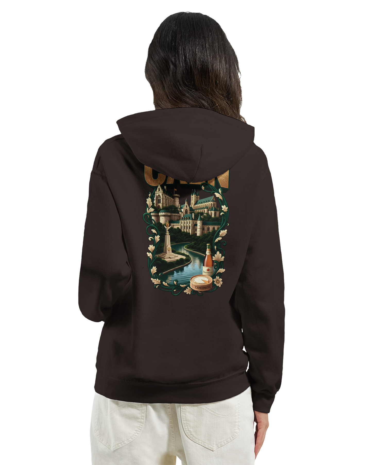 Kapuzenpullover "Caen, Stadt Frankreichs" Unisex Klassiker | Gildan® 18500