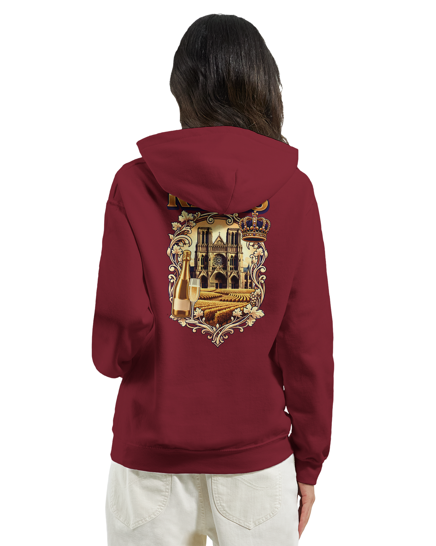 Sweat à capuche Reims – Hoodie unisexe classique style ville de France