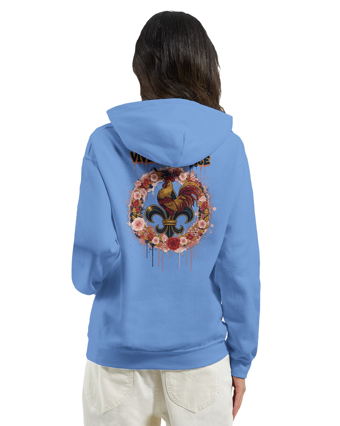 Kapuzenpullover Es lebe Frankreich klassischer Stil für Damen | Gildan® 18500