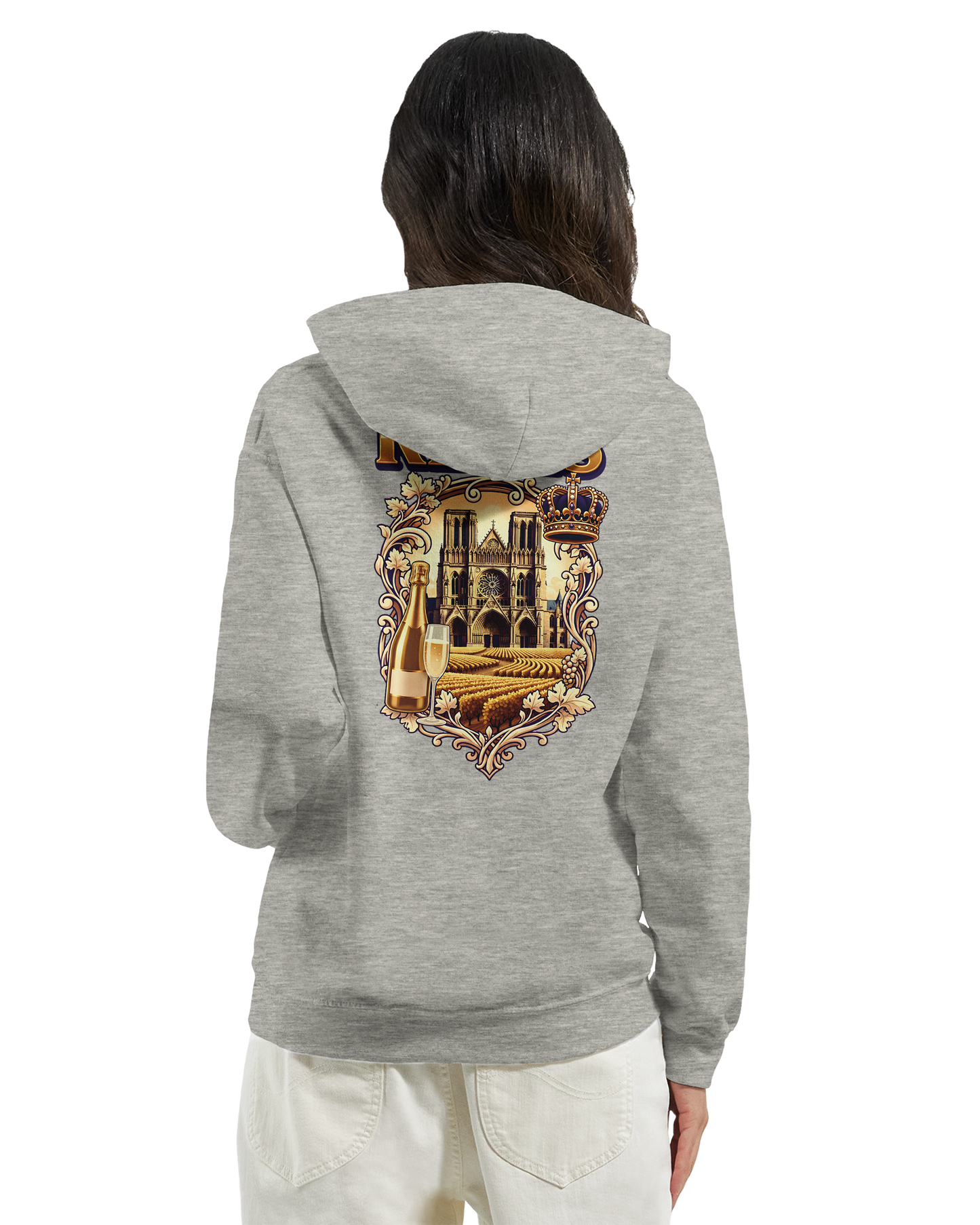 Sweat à capuche Reims – Hoodie unisexe classique style ville de France