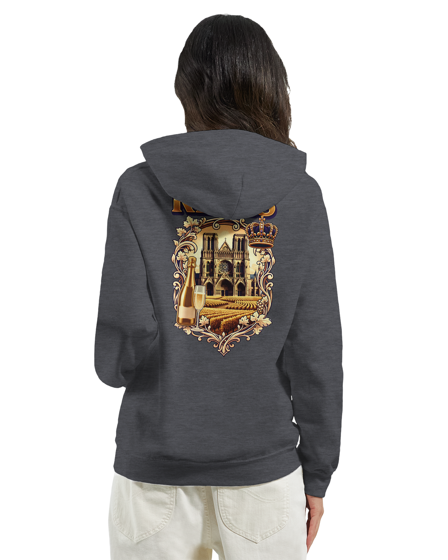 Sweat à capuche Reims – Hoodie unisexe classique style ville de France