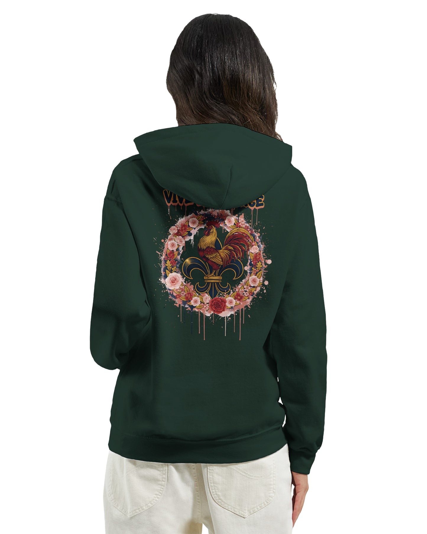 Kapuzenpullover Es lebe Frankreich klassischer Stil für Damen | Gildan® 18500