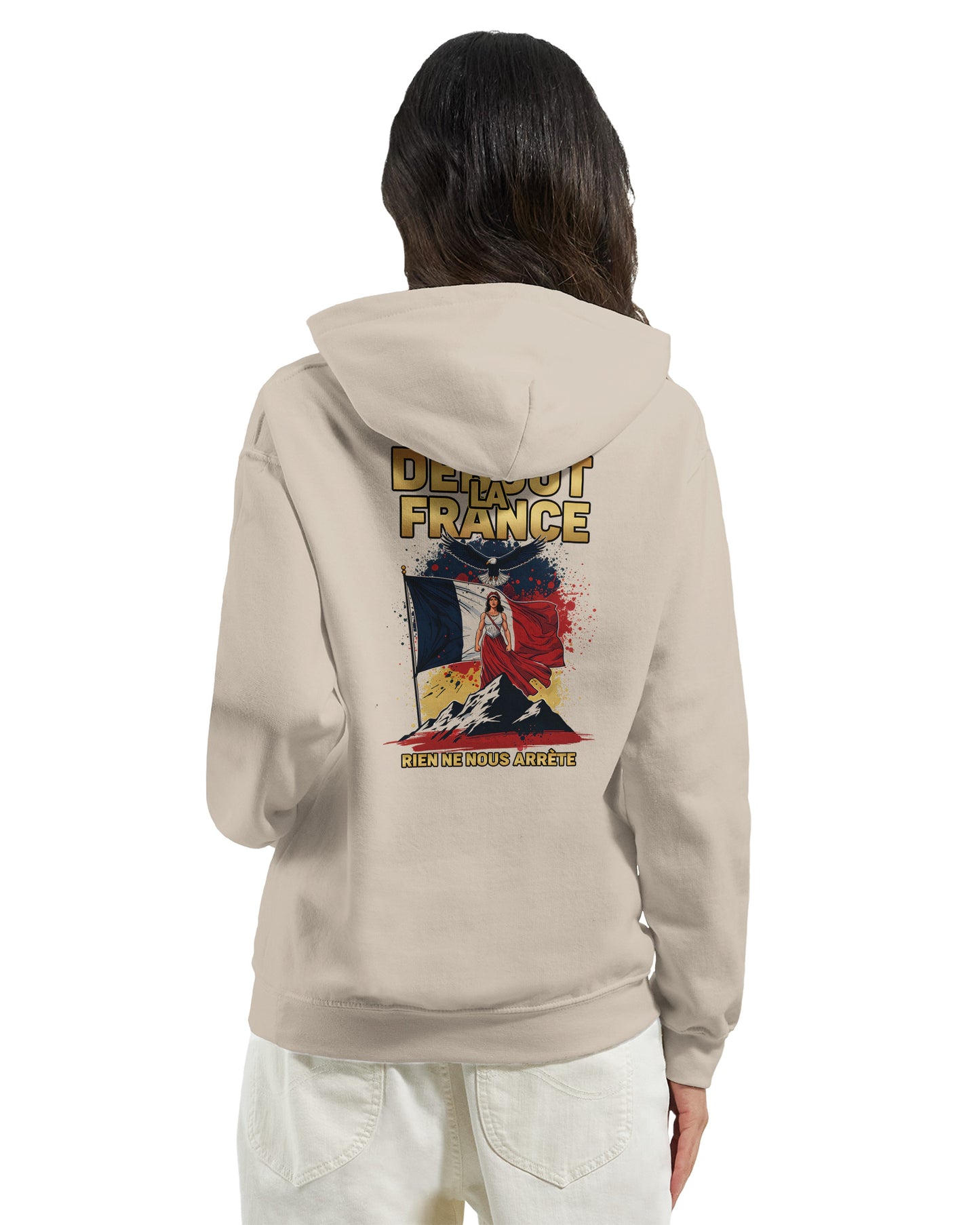 Damen Hoodie Steh auf Frankreich klassisch | Gildan® 18500