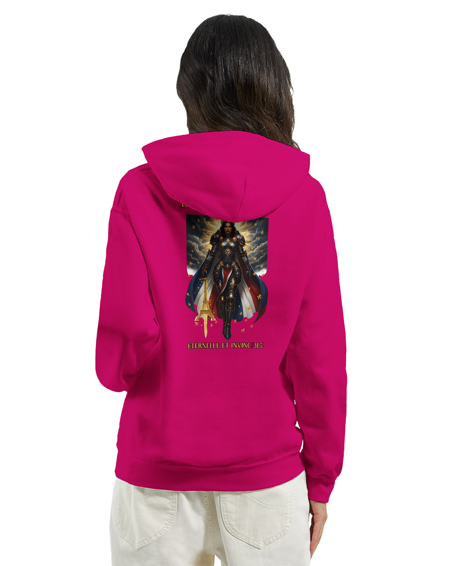 Damen-Kapuzenpullover „French Goddess“ im klassischen French-Stil | Gildan® 18500