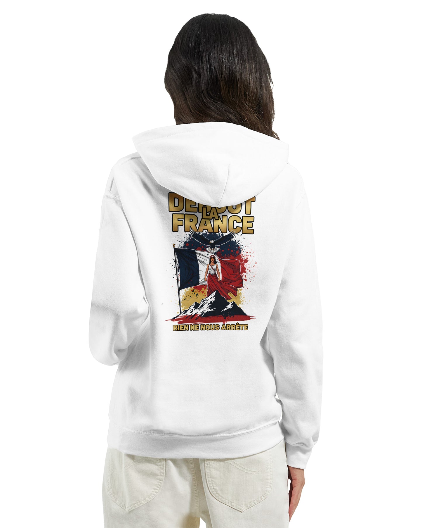 Damen Hoodie Steh auf Frankreich klassisch | Gildan® 18500