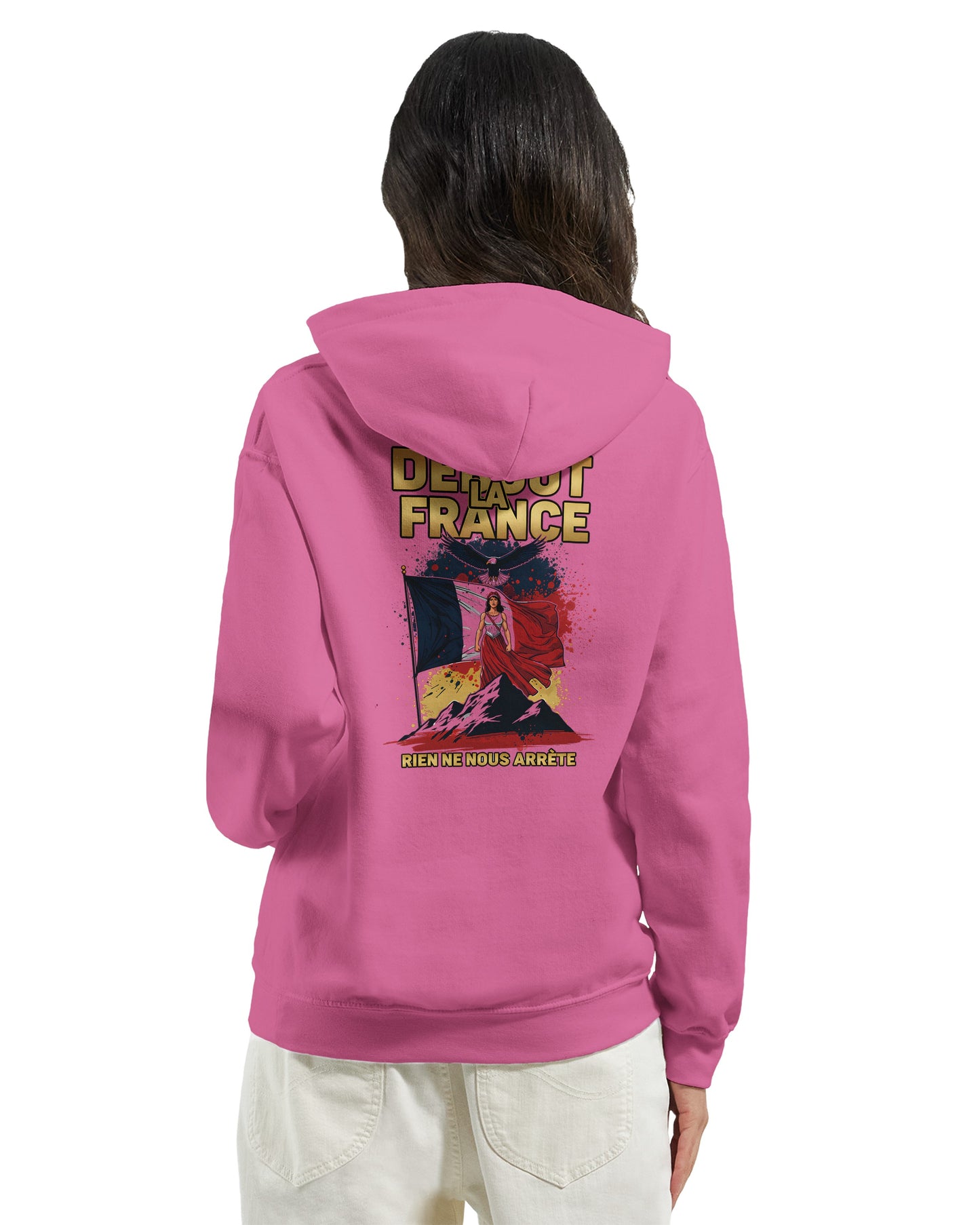 Damen Hoodie Steh auf Frankreich klassisch | Gildan® 18500