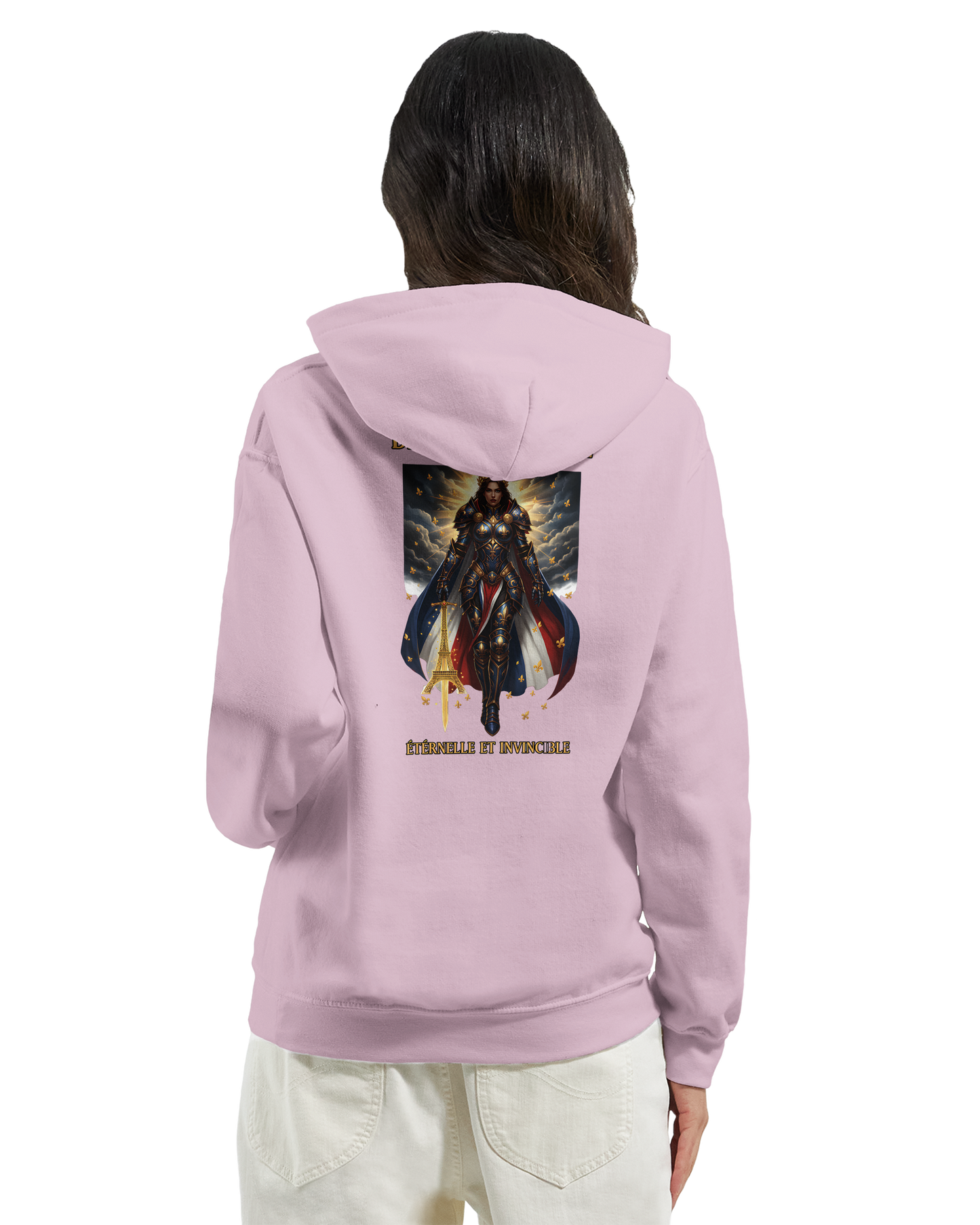 Damen-Kapuzenpullover „French Goddess“ im klassischen French-Stil | Gildan® 18500