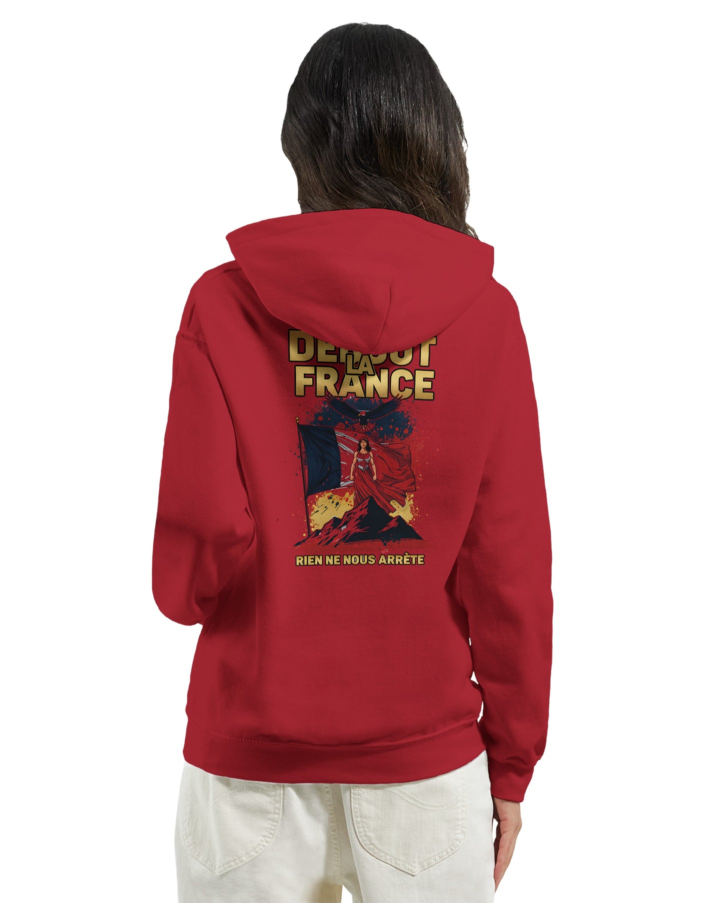 Damen Hoodie Steh auf Frankreich klassisch | Gildan® 18500