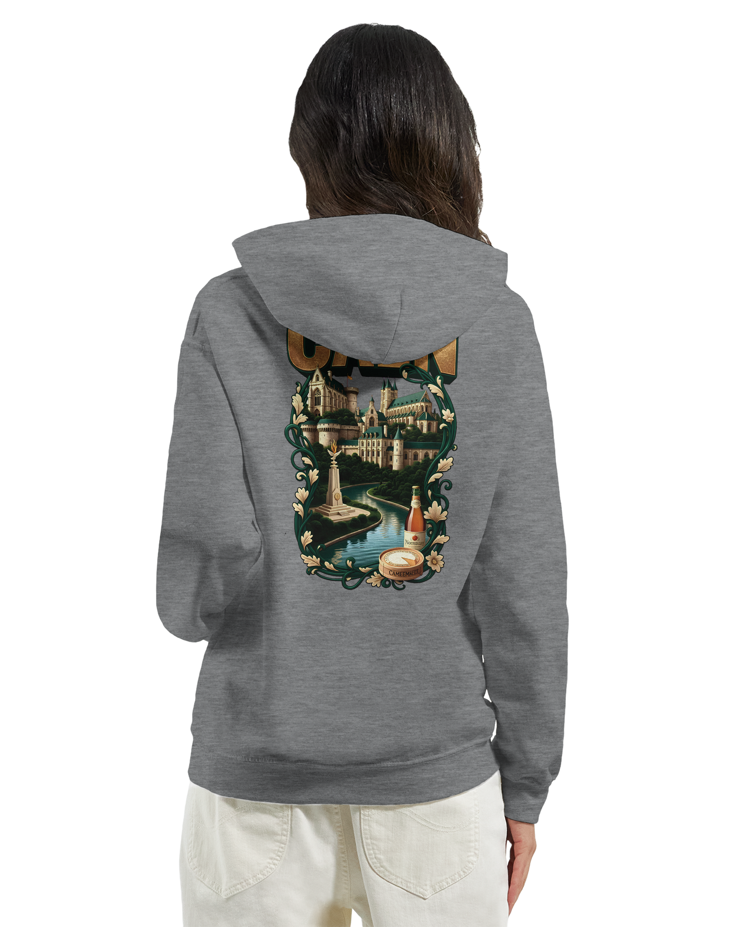 Kapuzenpullover "Caen, Stadt Frankreichs" Unisex Klassiker | Gildan® 18500