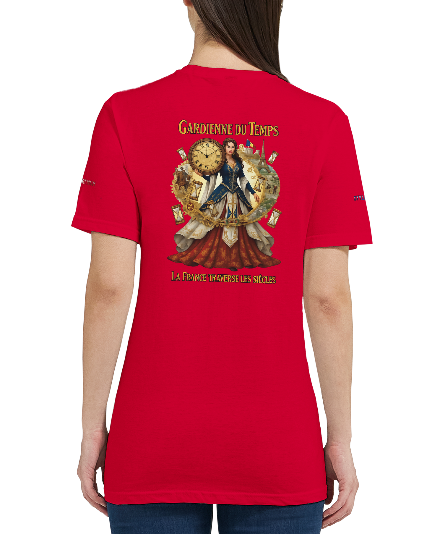 T-Shirt Femme Gardienne du Temps – Coton Premium Coupe Semi-Ajustée