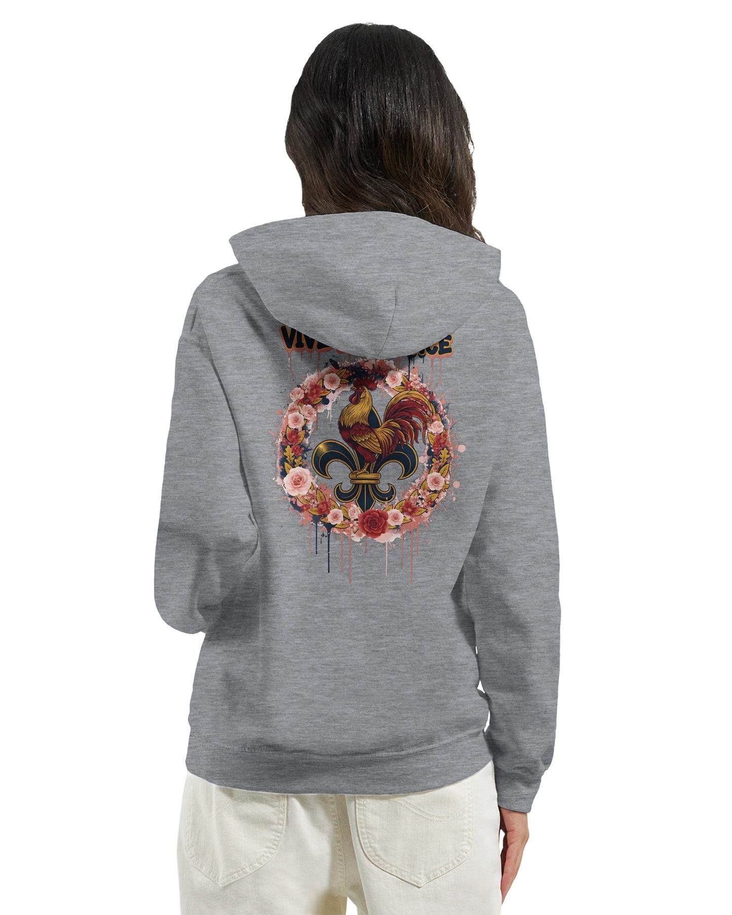 Kapuzenpullover Es lebe Frankreich klassischer Stil für Damen | Gildan® 18500