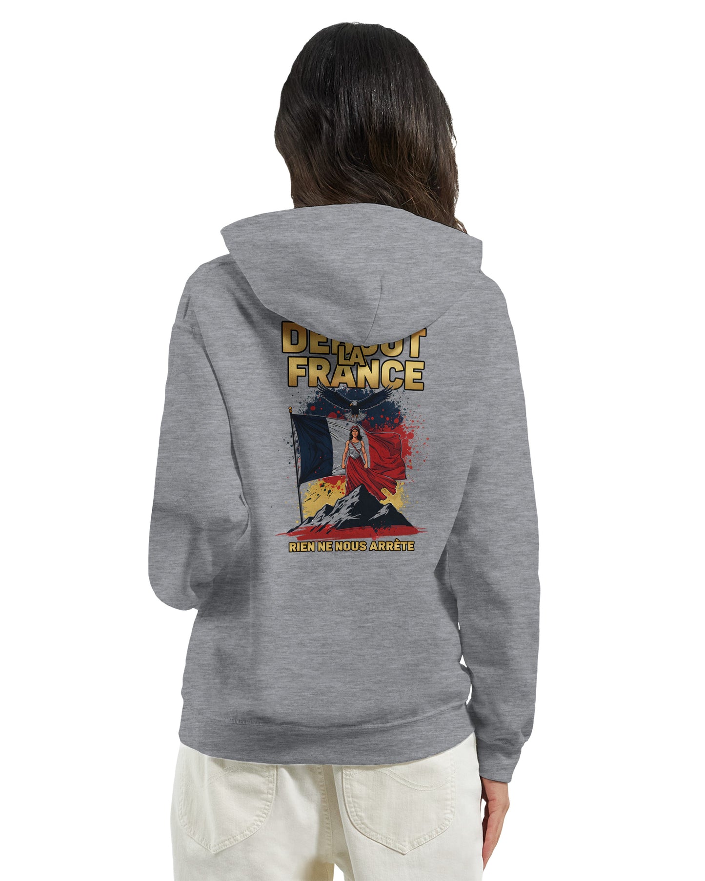 Damen Hoodie Steh auf Frankreich klassisch | Gildan® 18500