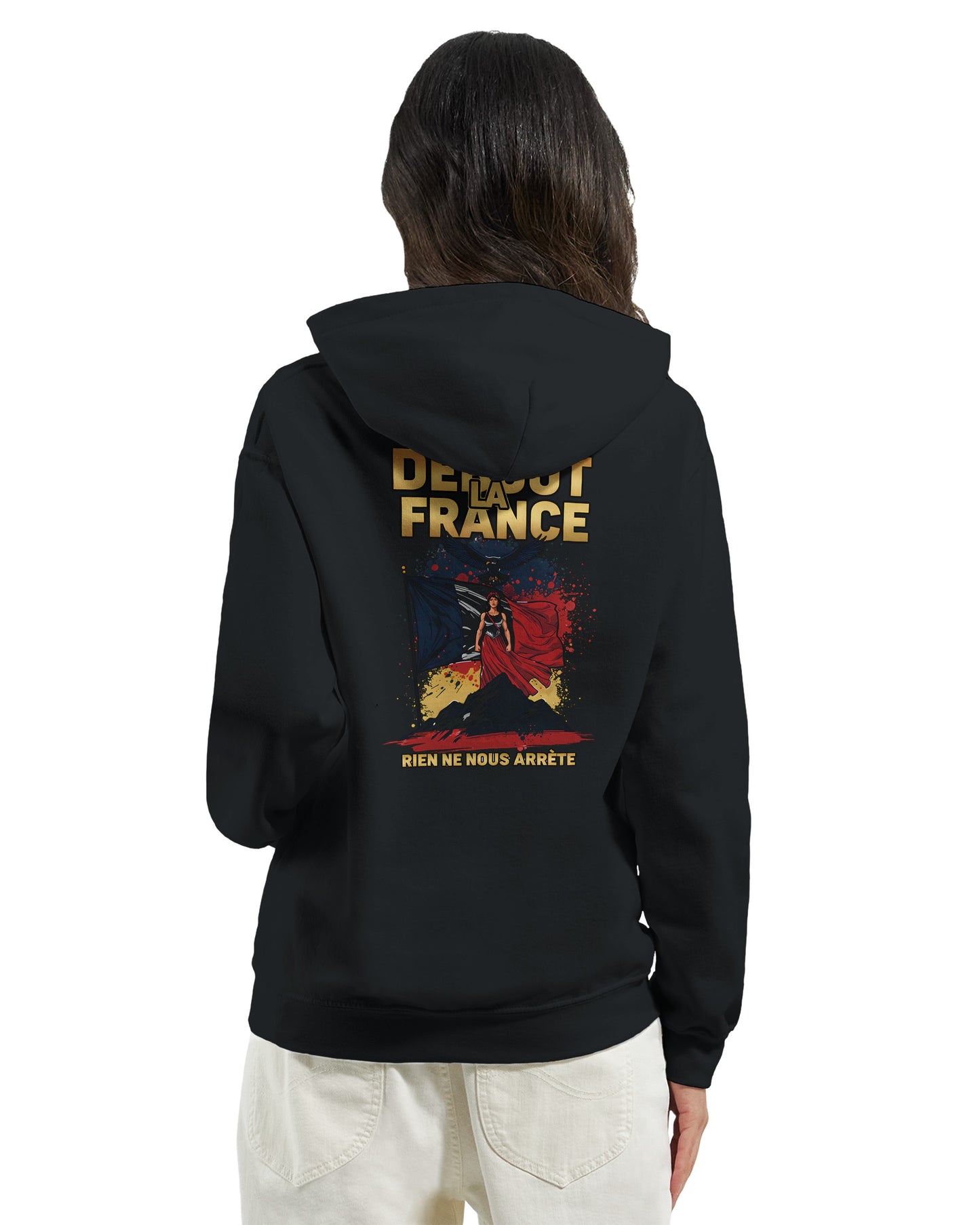 Damen Hoodie Steh auf Frankreich klassisch | Gildan® 18500